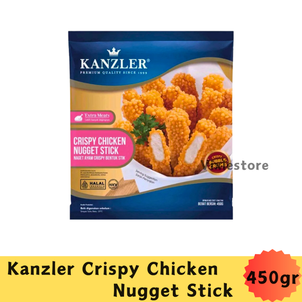 

Kanzler Crispy Chicken Nugget Stick 450gr - Naget Ayam Krispi Stik