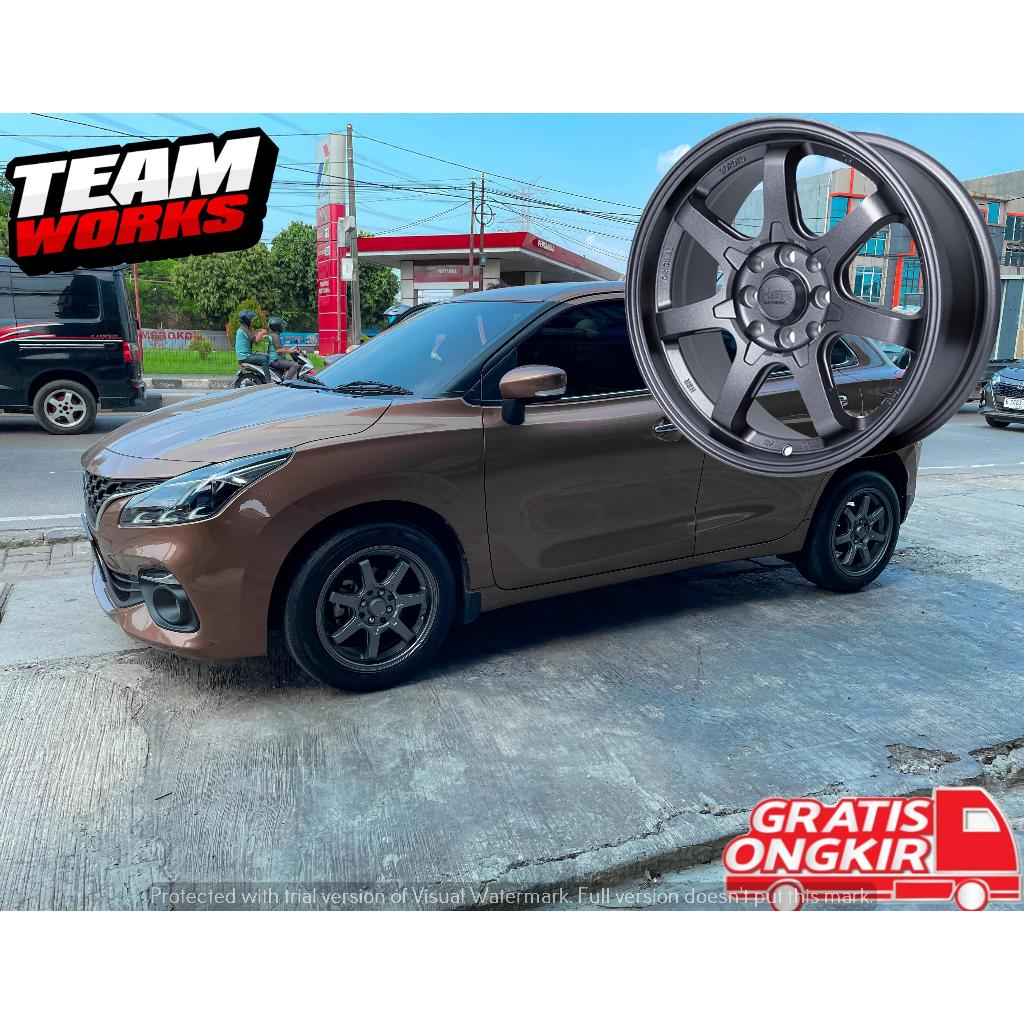 VELG MOBIL BALENO SOLUNA IGNIS RING 16 HSR BOROKO TJH PALANG 6 VELAK R16 GREY LEBAR 7