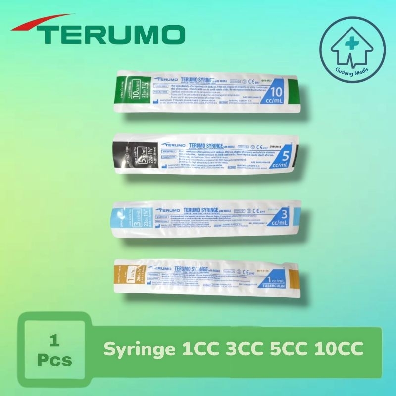 Suntikan Terumo 1CC 3CC 5CC 10CC  Spuit Terumo 1CC  Syringe Terumo With Needle 3CC 5CC 10CC