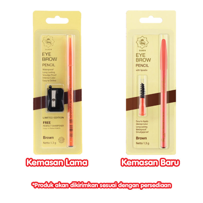 Viva Pensil Alis Eyebrow + Rautan Eyeliner Original Black Dark Brown Maroon Blue Eye Liner Brow Wate