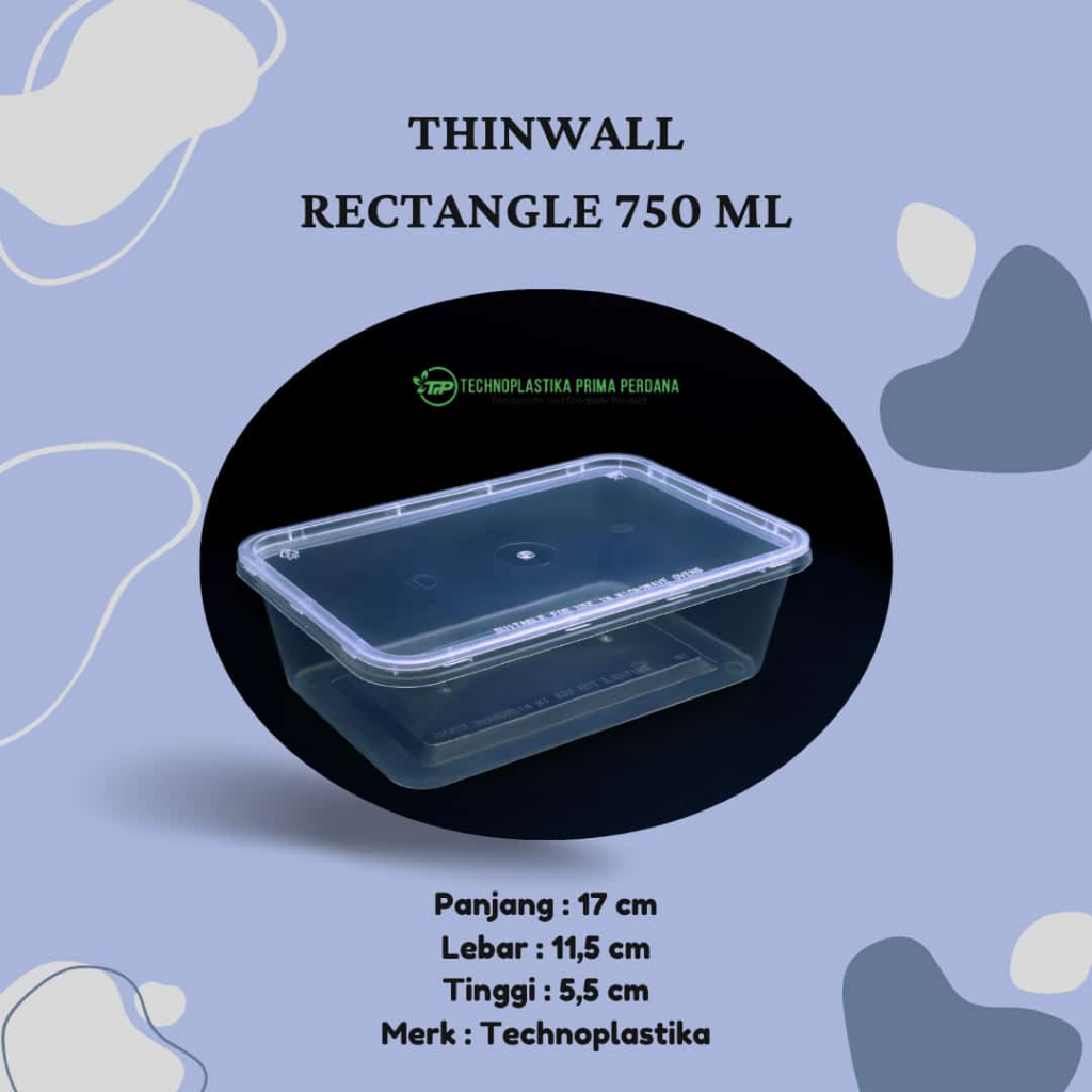 Thinwall Rectangle 750ml Technoplastika