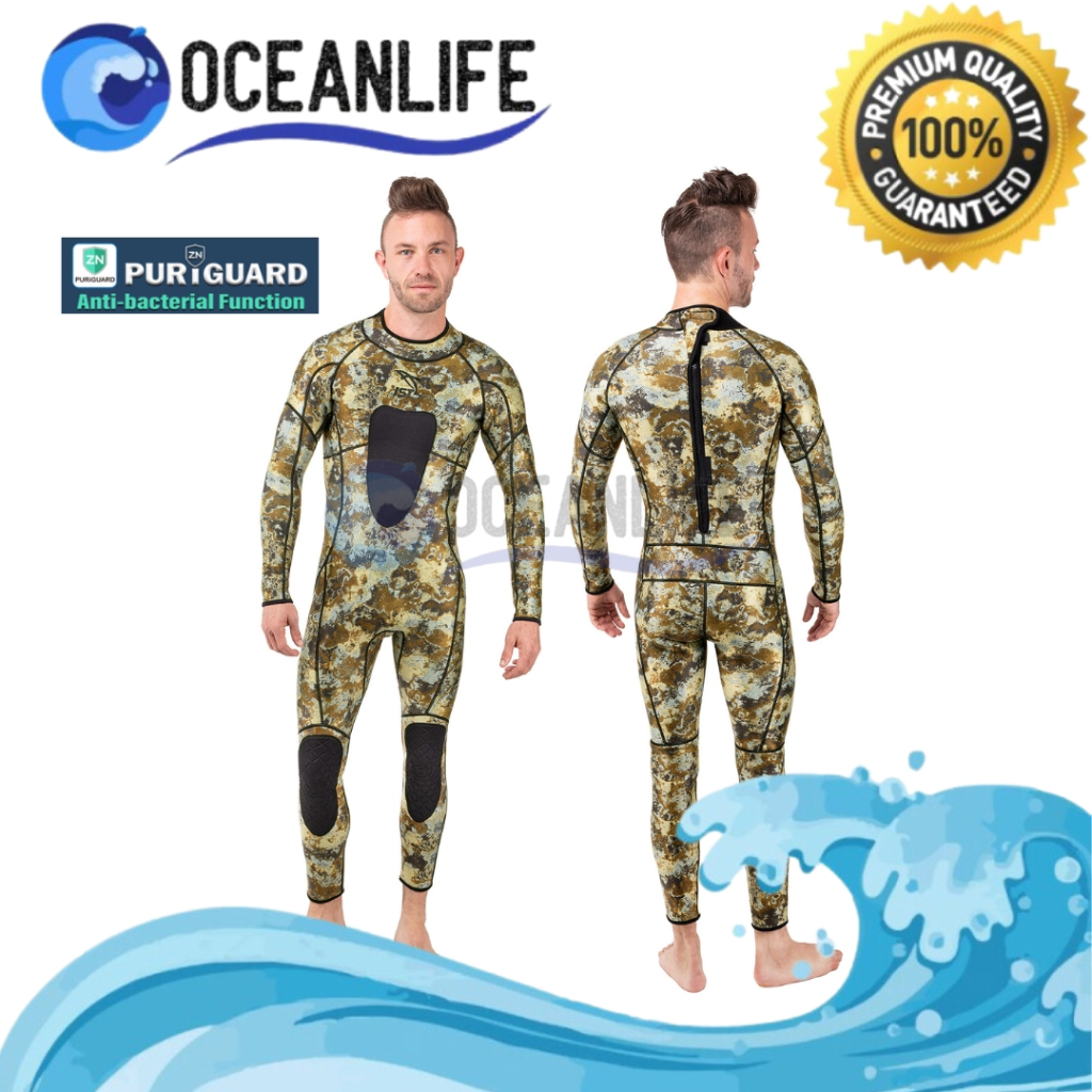Baju Selam - Baju selam - Wetsuit Jumpsuit 3mm camo spear fishing - PG-WS826 IST