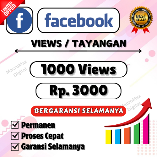 Views Facebook View Facebook Views Reels facebook Video Facebook Murah Permanen Bergaransi
