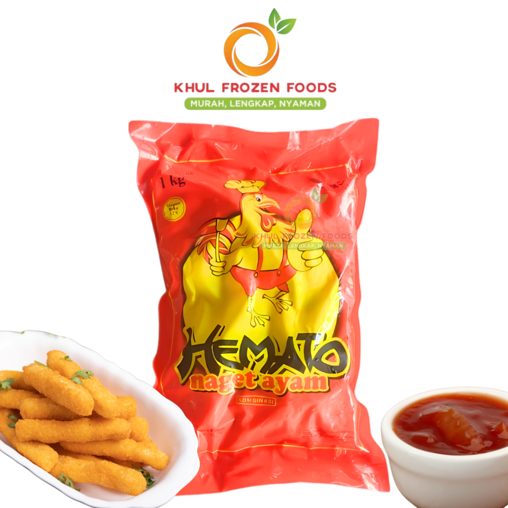 

Hemato Nugget Ayam Stik 1Kg/ Nugget hemato/ Nugget stik/ Nugget murah/ Nugget frozen