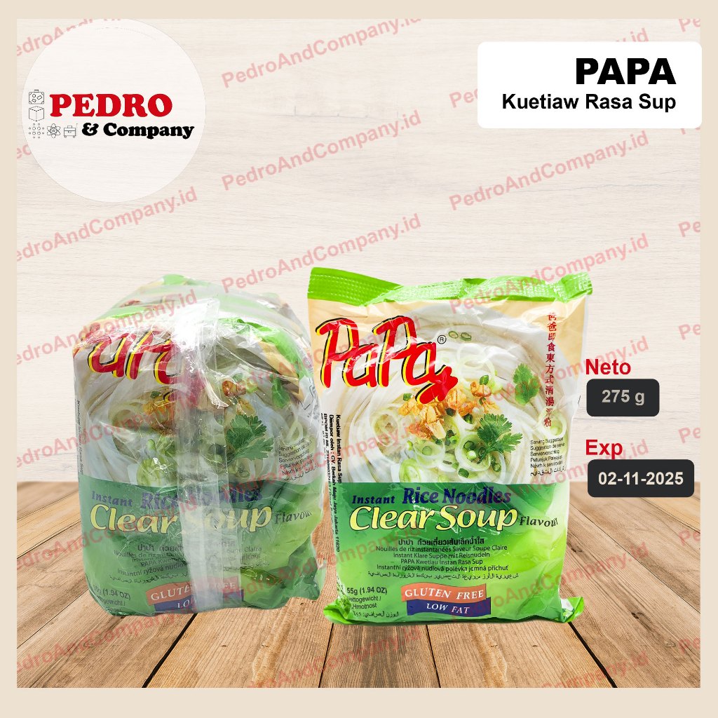 

Papa instant rice noodle clear soup flavor (55 gram x 5pc) - bihun