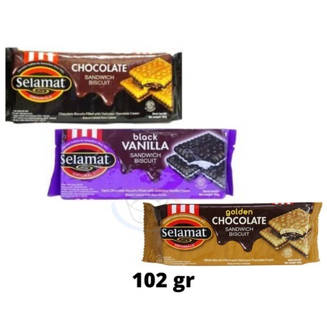 

SELAMAT BISCUIT CHOCOLATE SANDWICH 102gr 1PC | COKLAT BISKUIT CHOCOLATE / GOLDEN CHOCOLATE / BLACK VANILLA