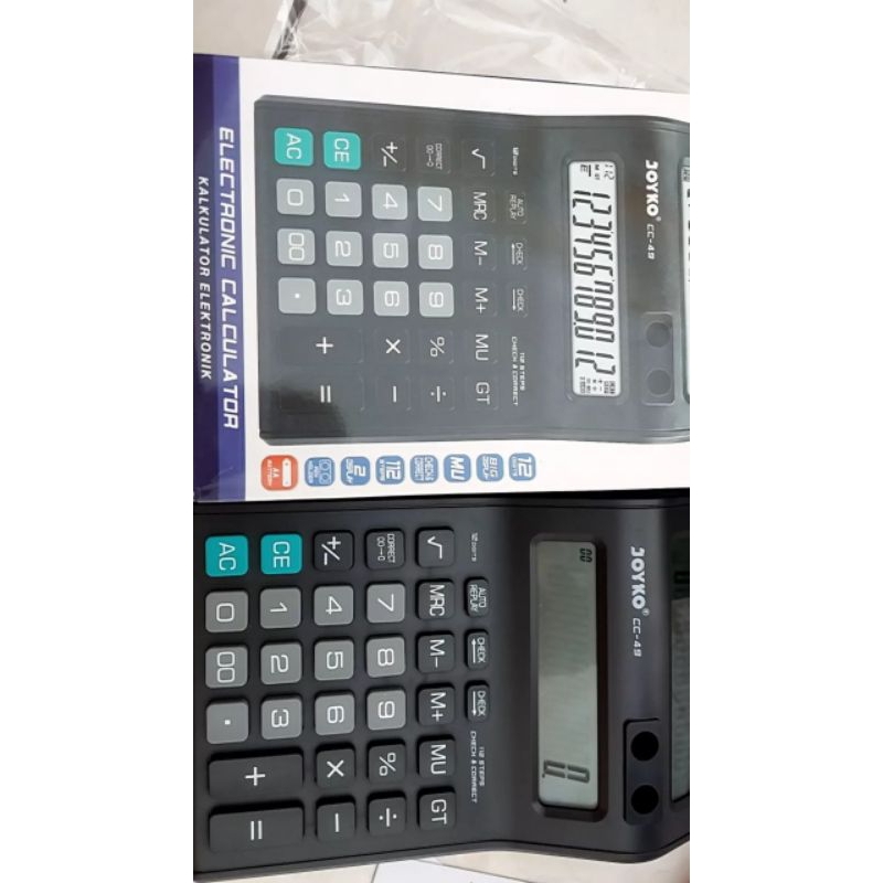 

RB [JIB] BAYAR DI TEMPAT JOYKO CC-49 Calculator 2 Display Layar LCD / Kalkulator 12 Digits CC49