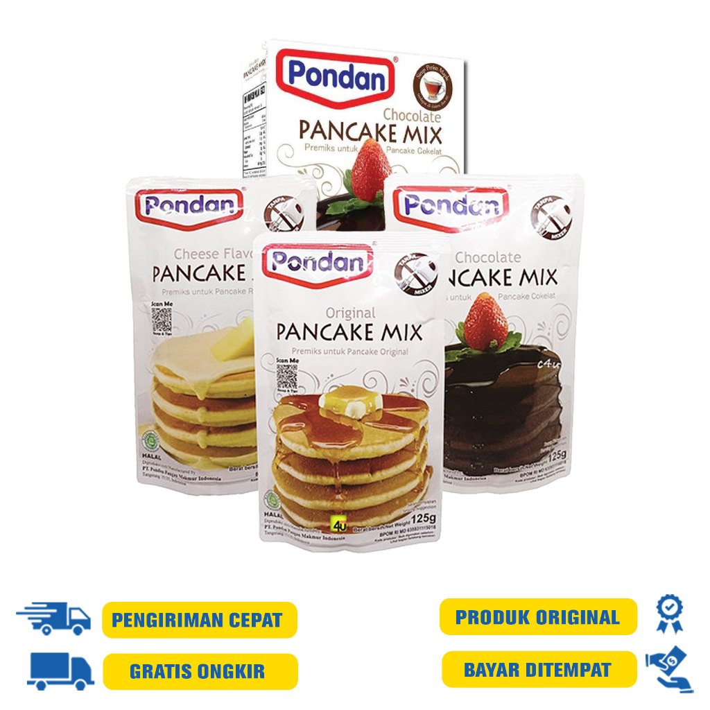 

Pondan Pancake Mix 250 | 125 GR - Chocolate | Original | Keju