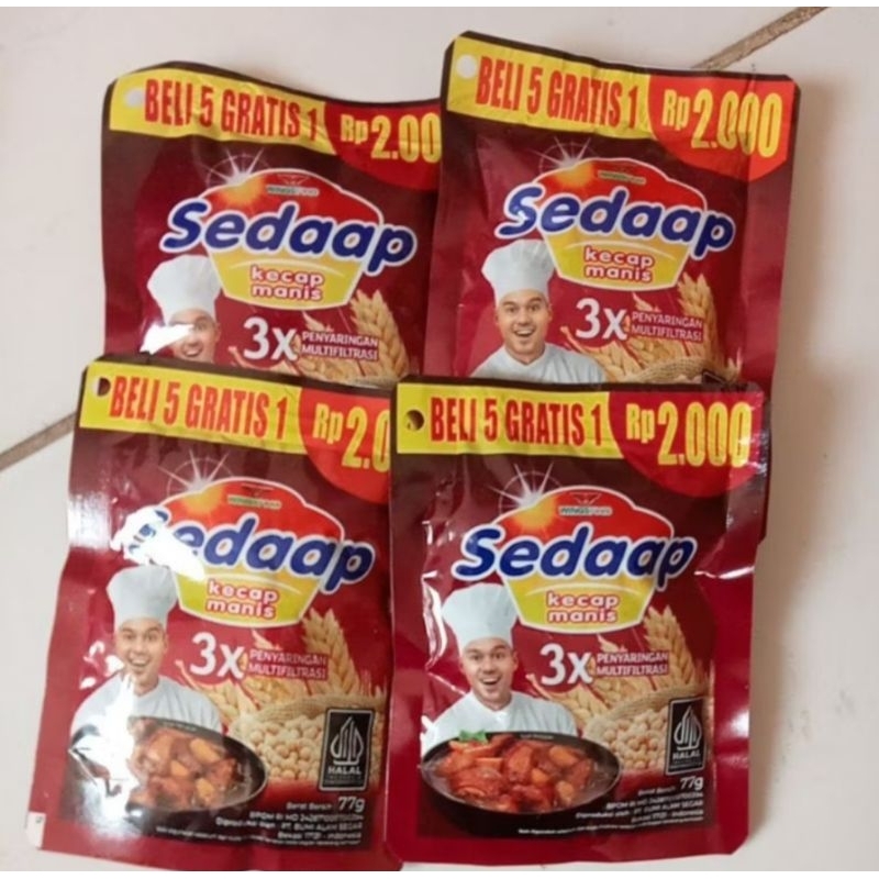 

Kecap Sedaap Kecap Manis Paket isi 6 pc kemasan 2000an(77gr).