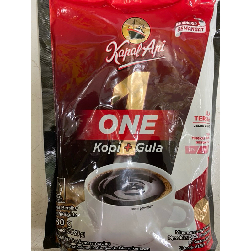 

Kapal Api 1 ONE (kopi+gula) 10x23g