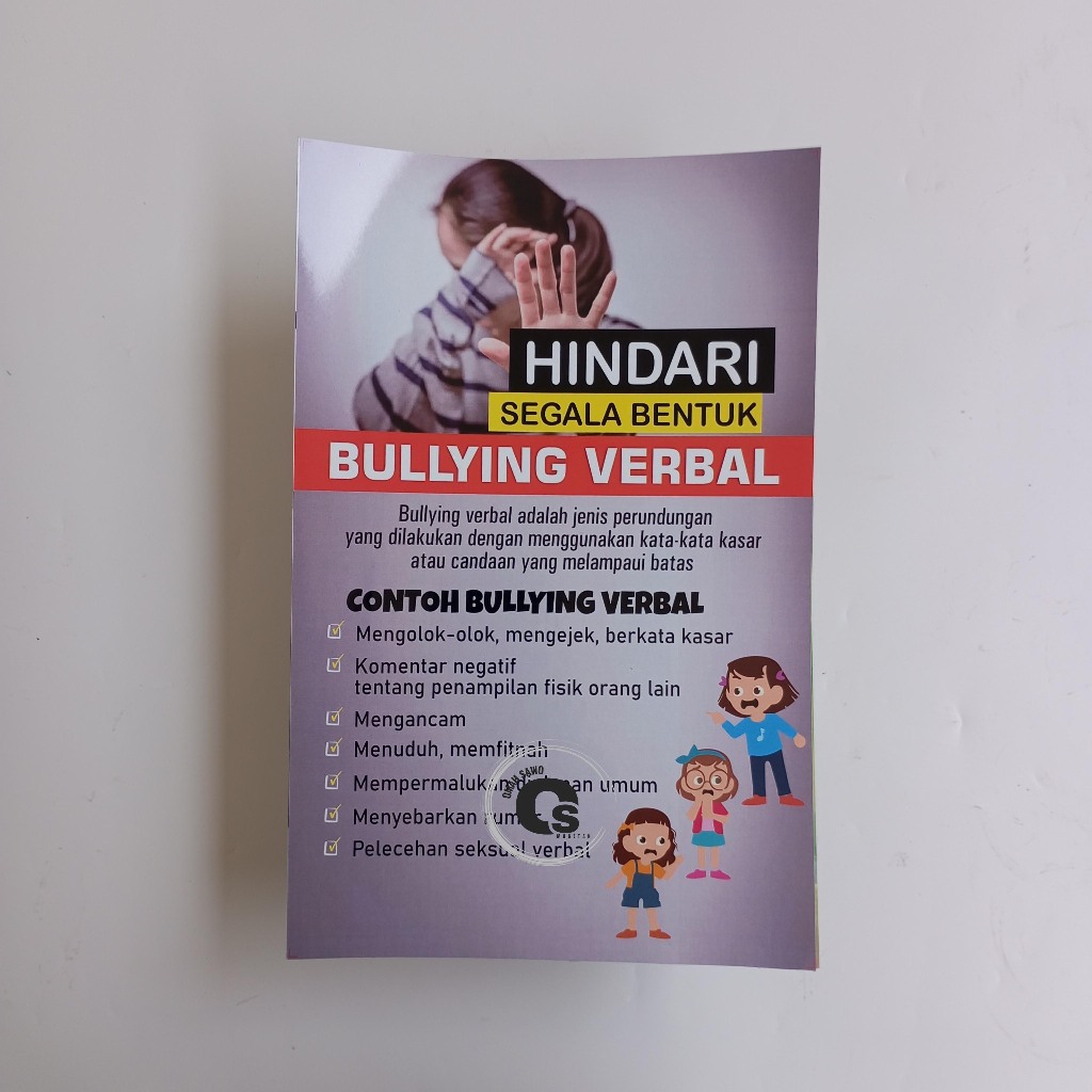 

Stiker Hindari Segala Bentuk Bullying Verbal - Contoh Perundungan Verbal - Stiker Vinyl