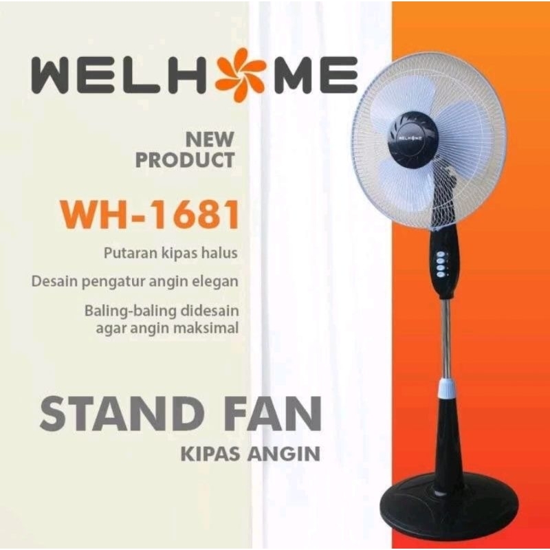 KIPAS ANGIN WELHOME WH-1681 kipas angin berdiri kipas angin besar kipas angin kaki kipas angin 16