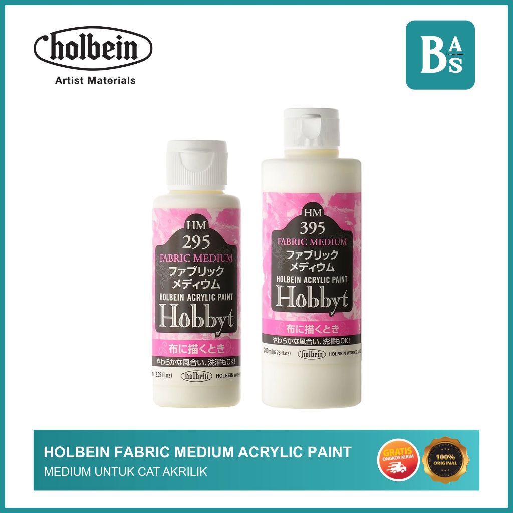 

Holbein Fabric Medium Paint Acrylic Hobbyt 60ml & 200ml | Cat Fabric | Medium Cat Kain | Medium Cat Akrilik | Cat Akrilik | Cat Kain | Peralatan Menggambar dan Melukis Terlengkap dari Bali Art Supplies