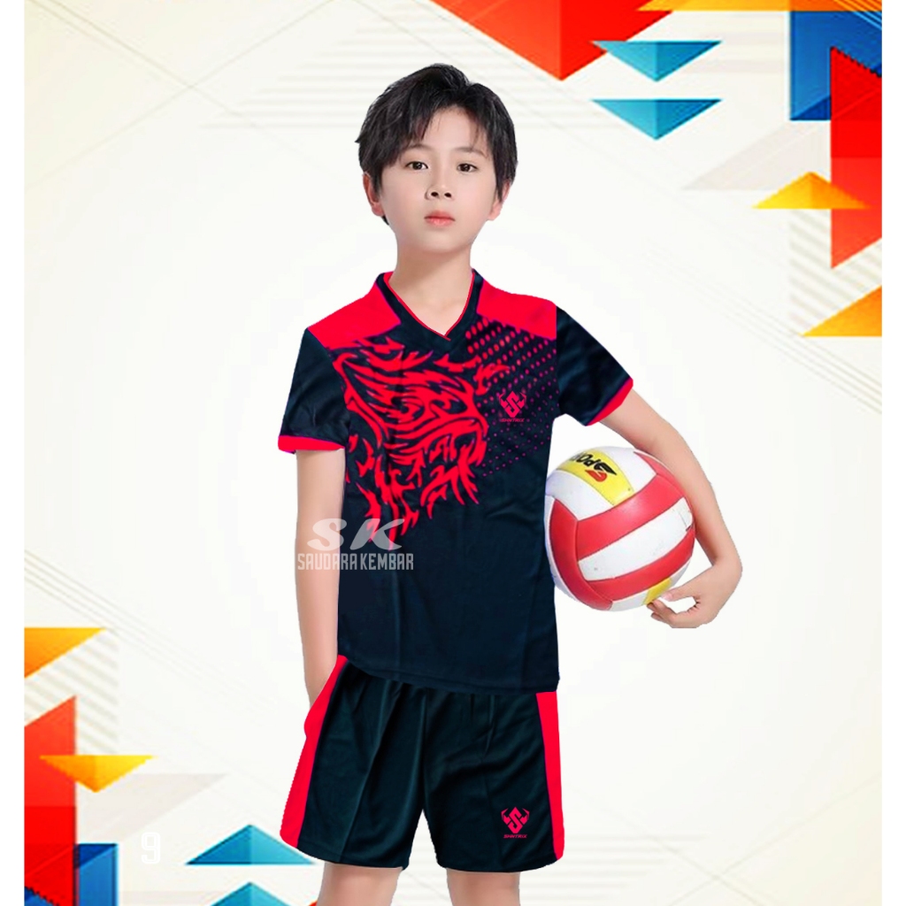 [COD] Jersey Olahraga Junior Anak-anak Specs Usia 6-14 Tahun Baju Bola Jersey Futsal Badminton Volly