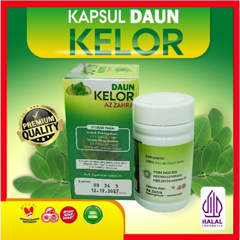 kapsul daun kelor isi 60/ daun kelor asli