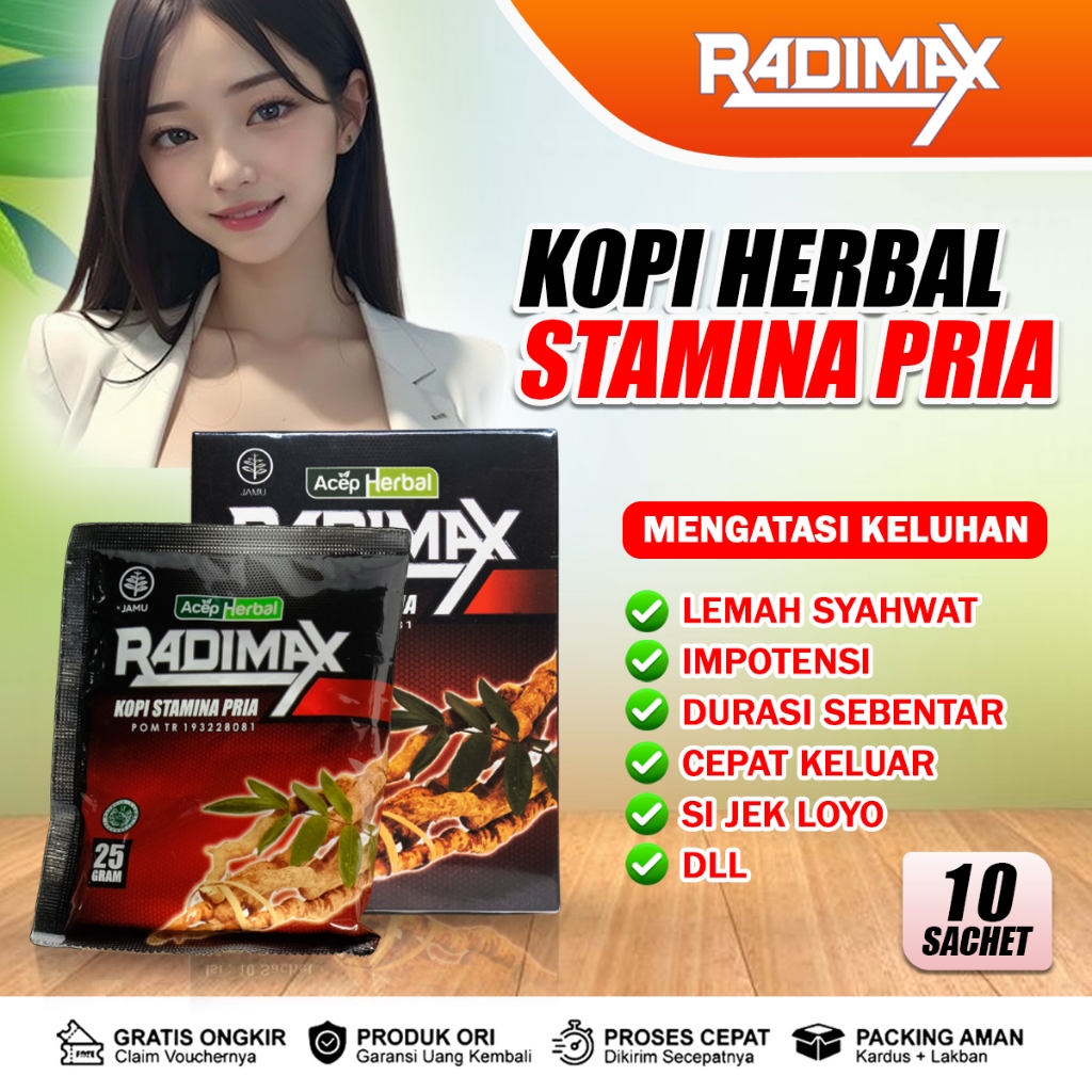 

Kopi RADIMAX ORIGINAL Obat Lemah Syahwat Mr P Susah Ereksi Cepat Loyo Ejakulasi Dini Impoten