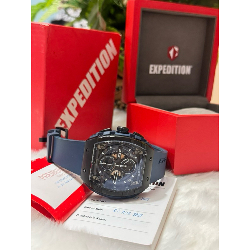 Dijual Jam Mewah dan Seri Spesial Edition Expedition, EXP 6782 MC Biru Rubber