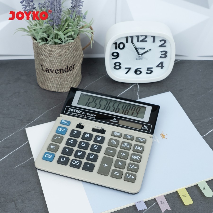 

JOYKO CALCULATOR/KALKULATOR CC-868CH 12 DIGITS CHECK CORRECT AUTO REPLAY