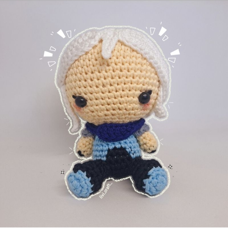 [LIVI CRAFT] AMIGURUMI JETT DAN GEKKO VALORANT CROCHET KEYCHAIN | Gantungan Kunci Jett dan Gekko Val