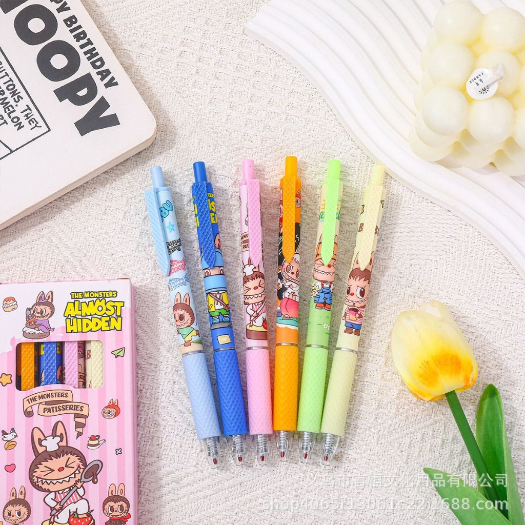 

Set 6 PCS Pulpen Gel Mekanik LABUBU & CAPYBARA & LITTLE PONY 0.5 mm Pen Mekanik Polos