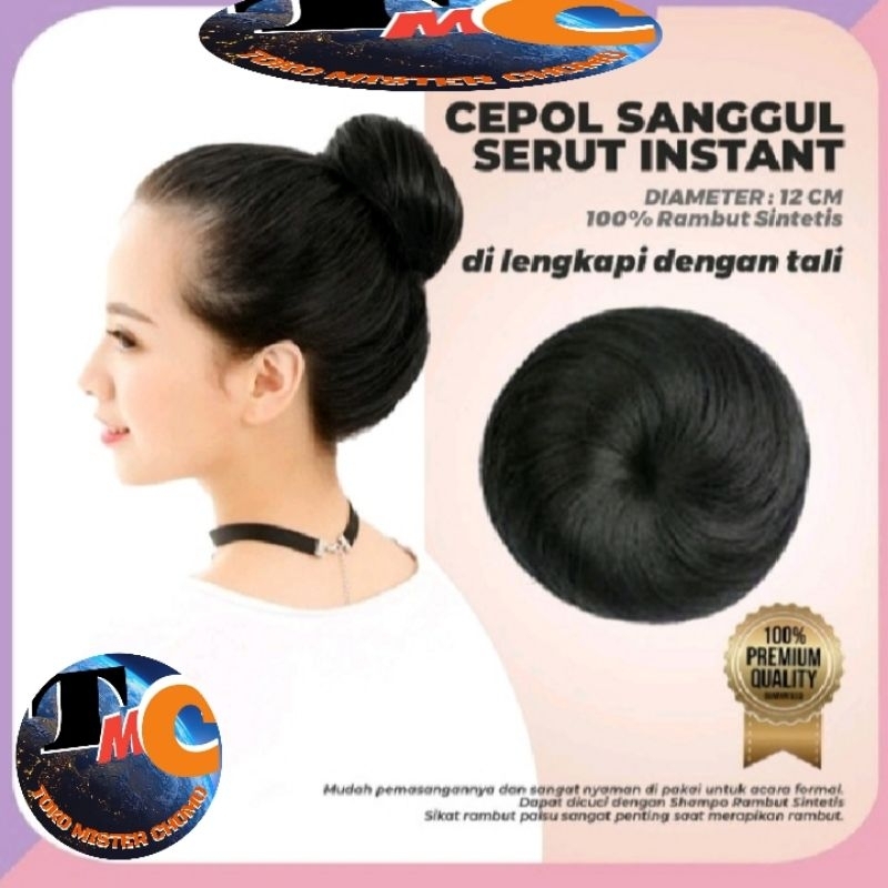 Aksesoris Rambut/ Hair Bun/ Cepol Sanggul Instan/ Wig Cepol/ Jepit Cepol Rambut Palsu