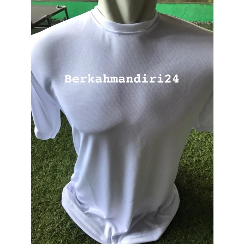 Kaos Oblong Putih Polos Pendidikan TNI Polri Dryfit Premium Unisex