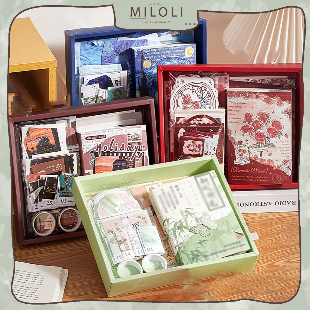 

Donesubego - Miloli Hampers DIY Scrapbook Sticker Stiker Lucu dalam Box Gift Set Lengkap