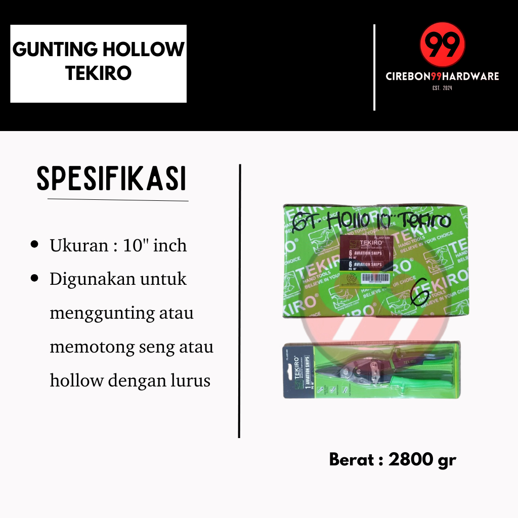 

Gunting Hollow Tekiro Ukuran 10" inch