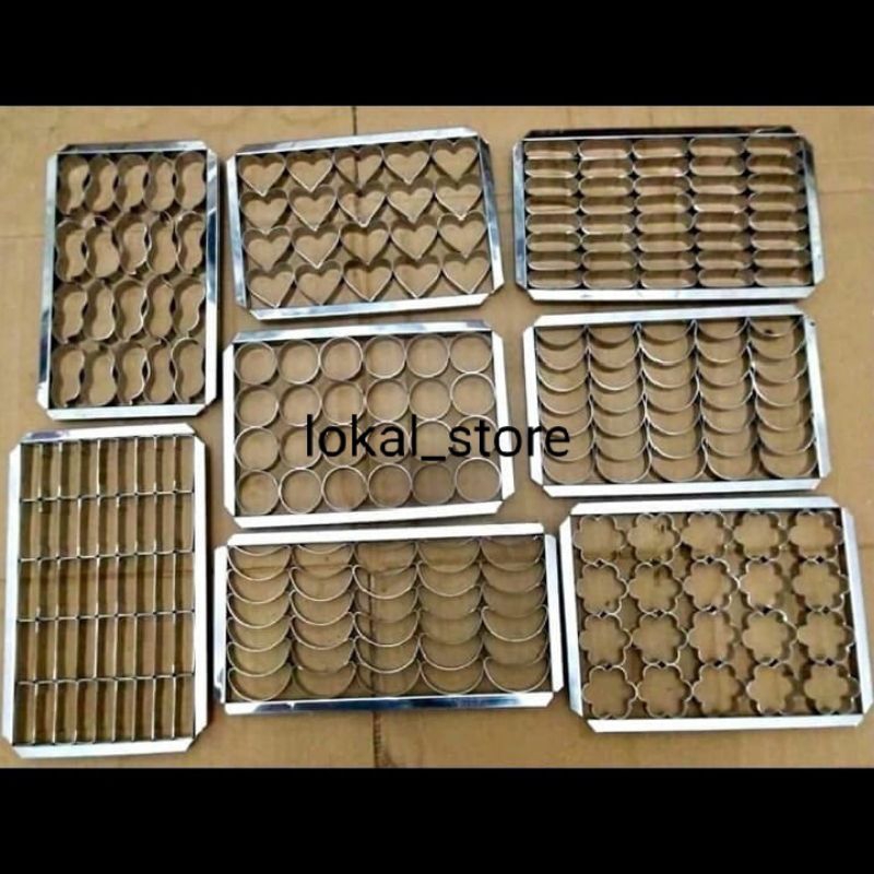 CETAKAN KASTENGGEL KOTAK/BINGKAI KUE KERING NASTAR BERBAGAI MOTIF,