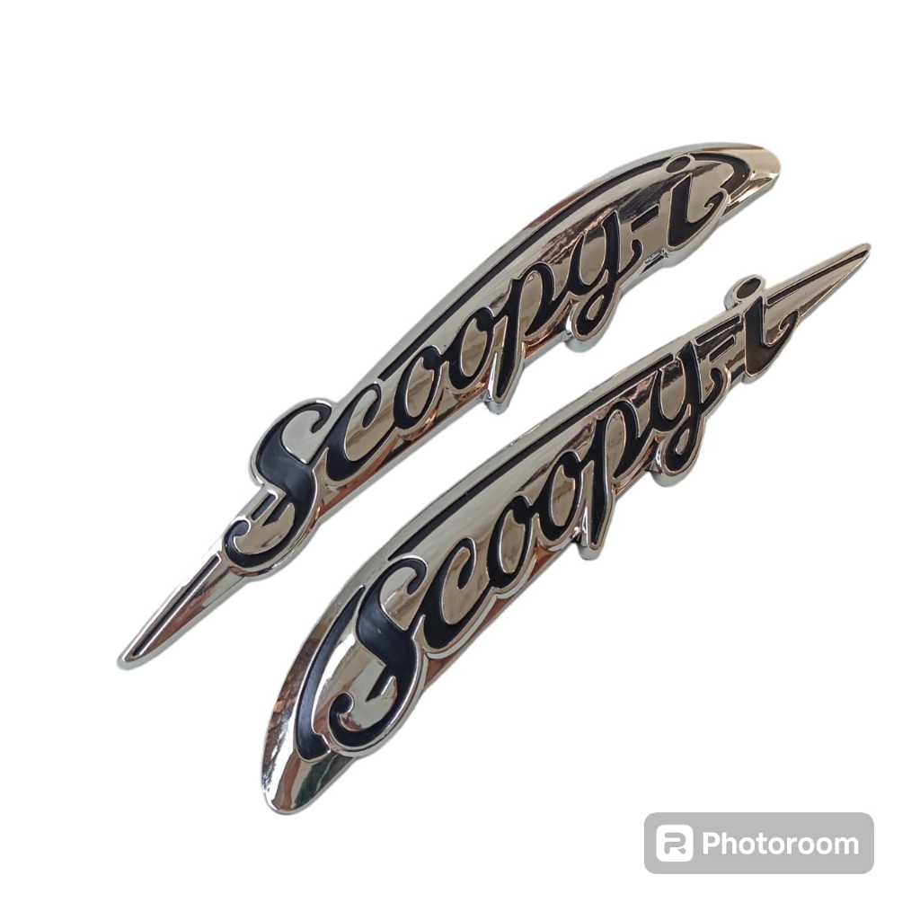 Emblem Logo Timbul Scoopy I / Logo Timbul Scoopyi Karbu Sepasang Kanan Kiri