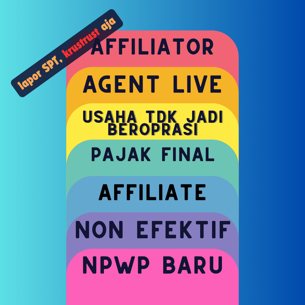 

SPT PPh badan/Op, PPN,Pph21,Pph23