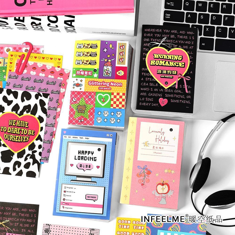 

[WindHeart] 100 lembar background paper book 4 series paper bermotif lucu dan aesthetic