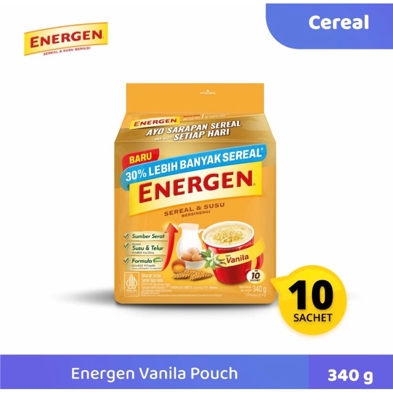 

energen rasa vanilla pouch isi 10 sachet