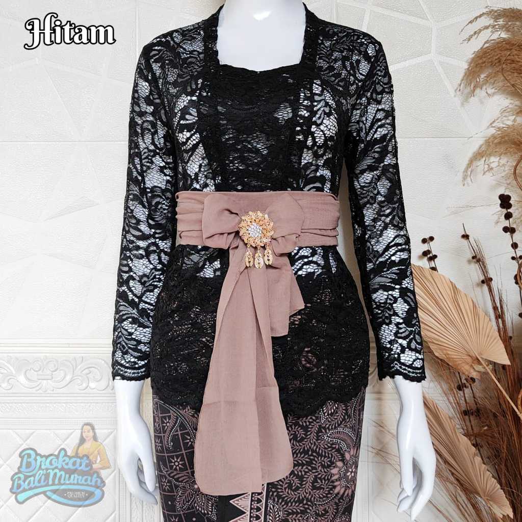 (KEBAYA SAJA) Kebaya Bali Brokat Sofia Strait Lengan Panjang / Kebaya Brokat / Baju Kebaya / Kebaya 