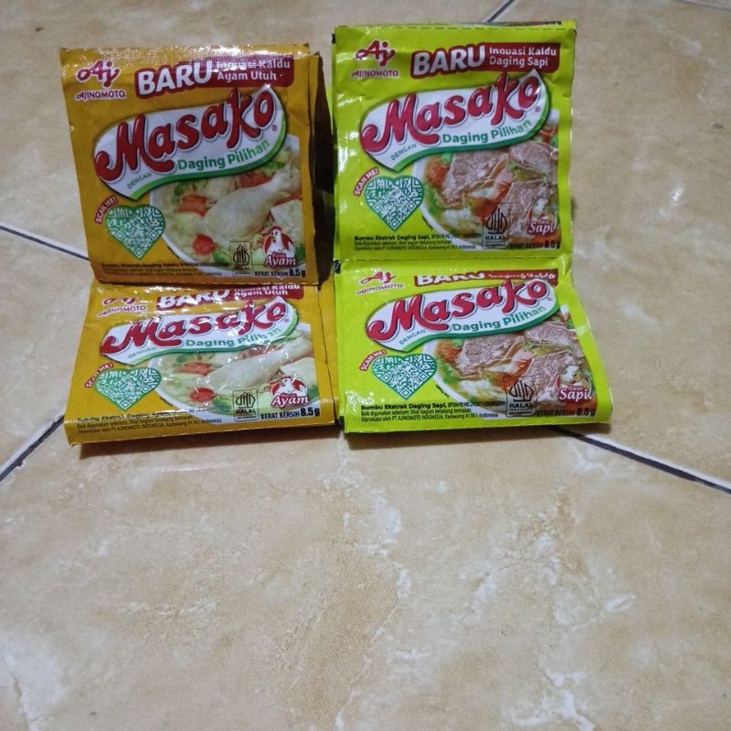 

masako ayam dan sapi 1 renteng isi 12 pcs