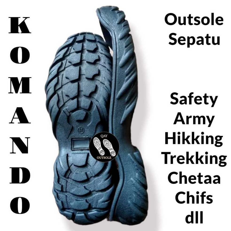 KODE P97B Outsole sepatu safety alas sepatu cheetah polri tni king pdl patwal dari karet asli anti s