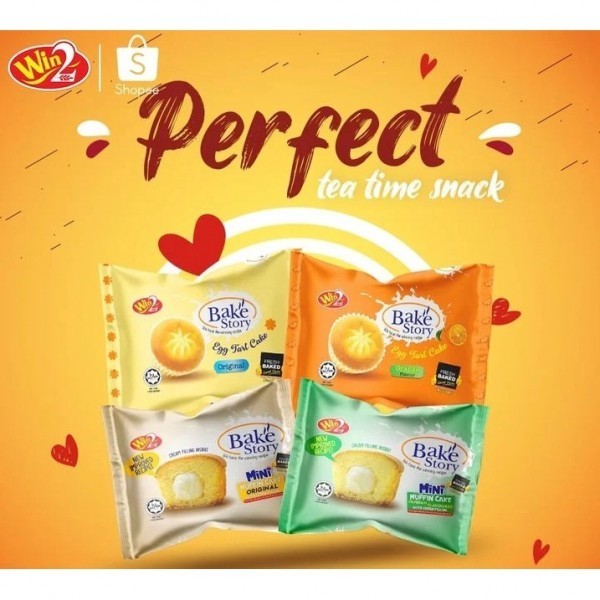 

RB [ HOKKY ] Win2 Bake Story Win Win Bake Story 200gr isi 10 Muffin Pie Cake With Cream Filling