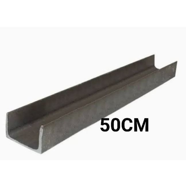 UNP 50X38X3MM -50CM Besi Kanal UNP Besi Kanal Besi U Polos Multifungsi Tebal 3MM Panjang 50 CM