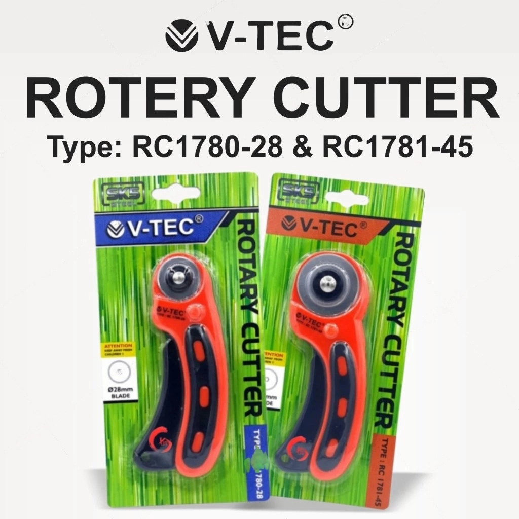 

Rotary Cutter V-Tec Pemotong Putar Merek V-Tec 28mm & 45mm