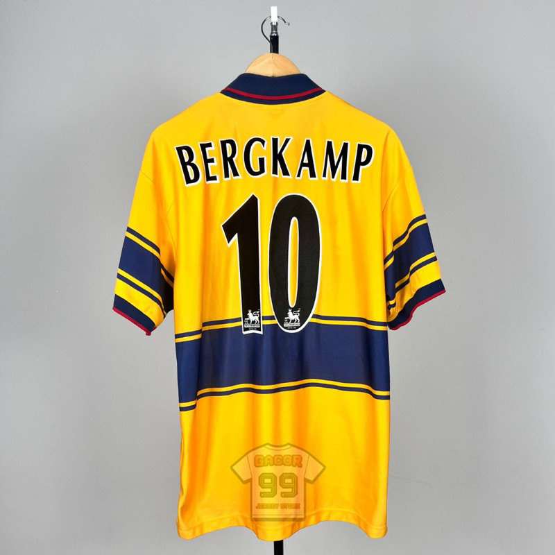 Arsenal 97/99 Away Jersey Original - Size XL - NNS Bergkamp 10 + PL Patch