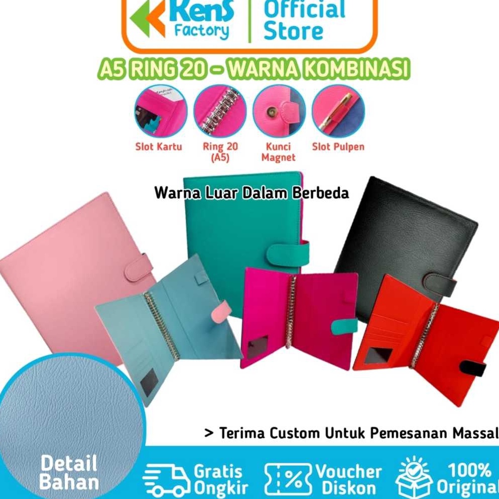 

ART U1Z6 Binder A5 Kombinasi Ring 2 Binder organizer 2 Warna Dalam 1 Binder Terlaris Terbaik