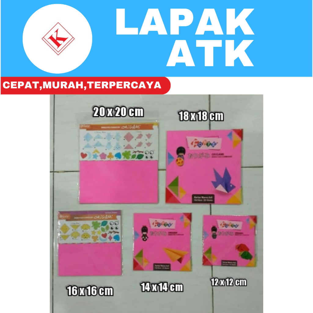

Kertas Lipat Forte 16 x 16 cm / Origami 16 x 16 Cm ++++