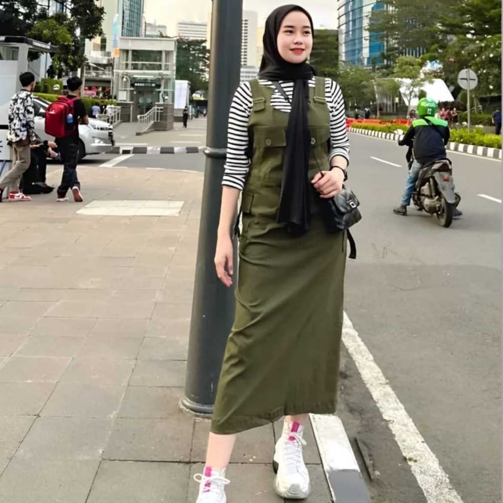 KODE A34V Overall Cargo LD 111cm  Gamis Overall standart  Gamis Overall