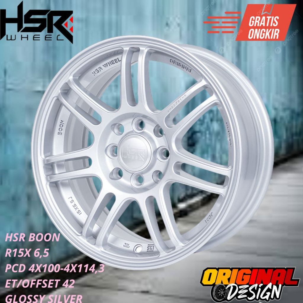 Velg mobil ring 15 pelek HSR BOON R15 Untuk avanza ,xenia , brio , calya