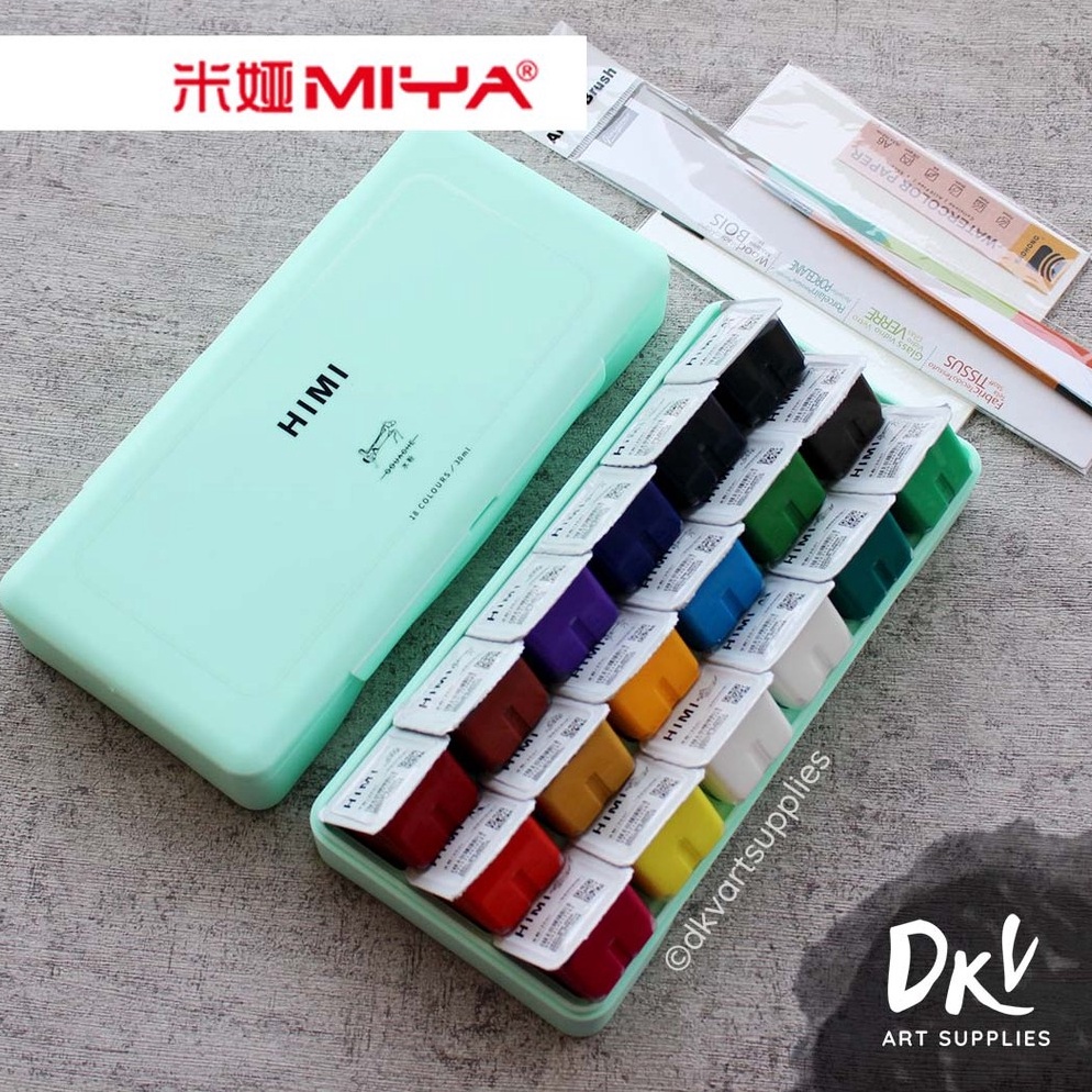 

ART X4D6 Miya Himi Gouache 18 Warna Colors 3ml