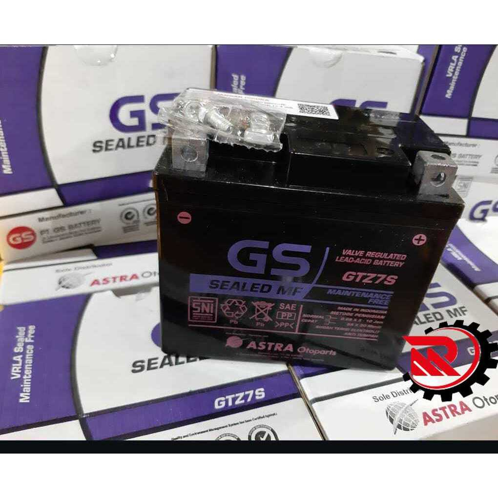 Aki Motor GS ORI GTZ7S Accu Kering MF VARIO 125/150 BEAT SCOOPY ISS CB150R NMAX SATRIA FU