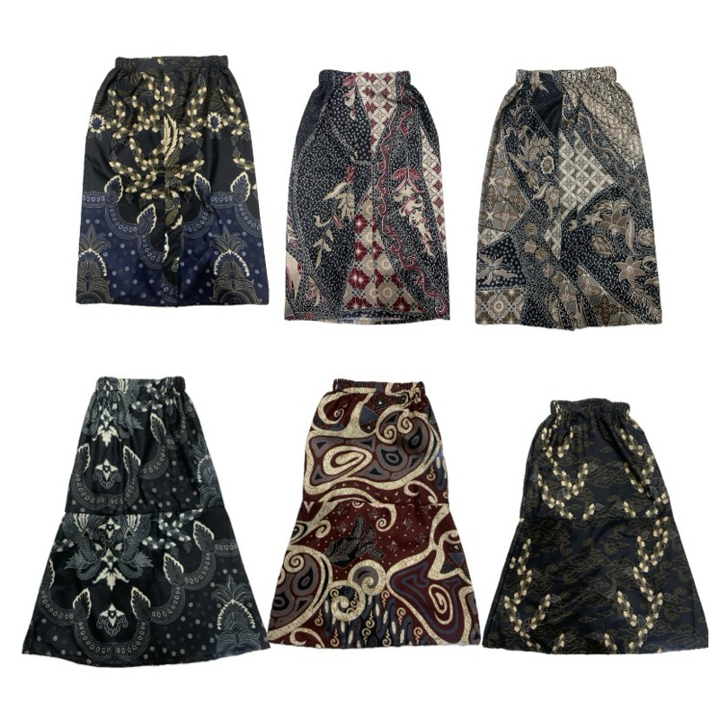 Rok batik anak SD panjang/ Rok lipat belah/ Rok duyung