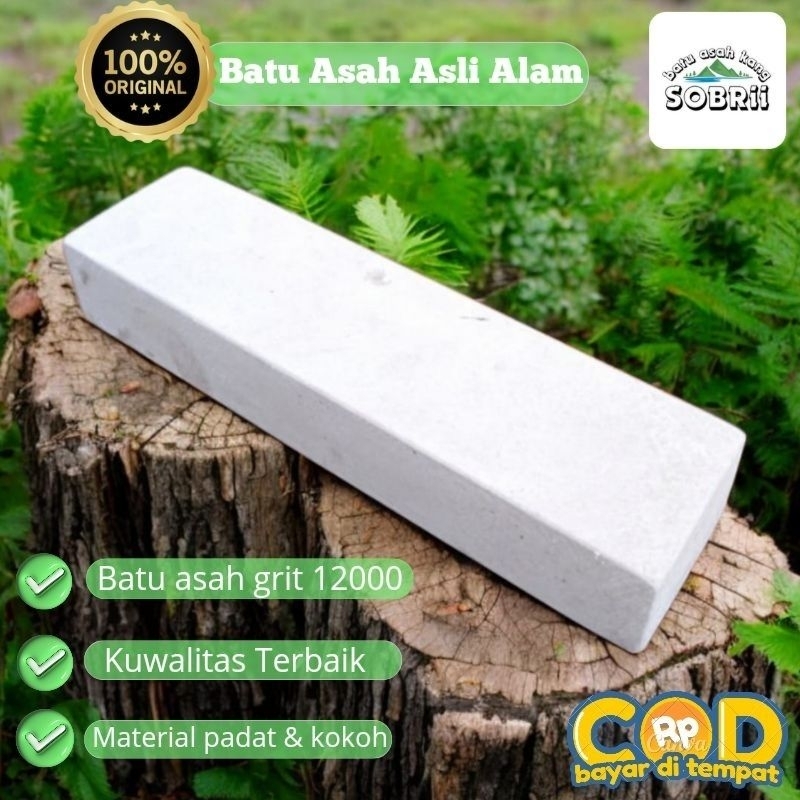 Batu Asahan Asli Alam Pengasah Pisau Stainless Golok Super Tajam Gunting Paling Bagus Grit 12000