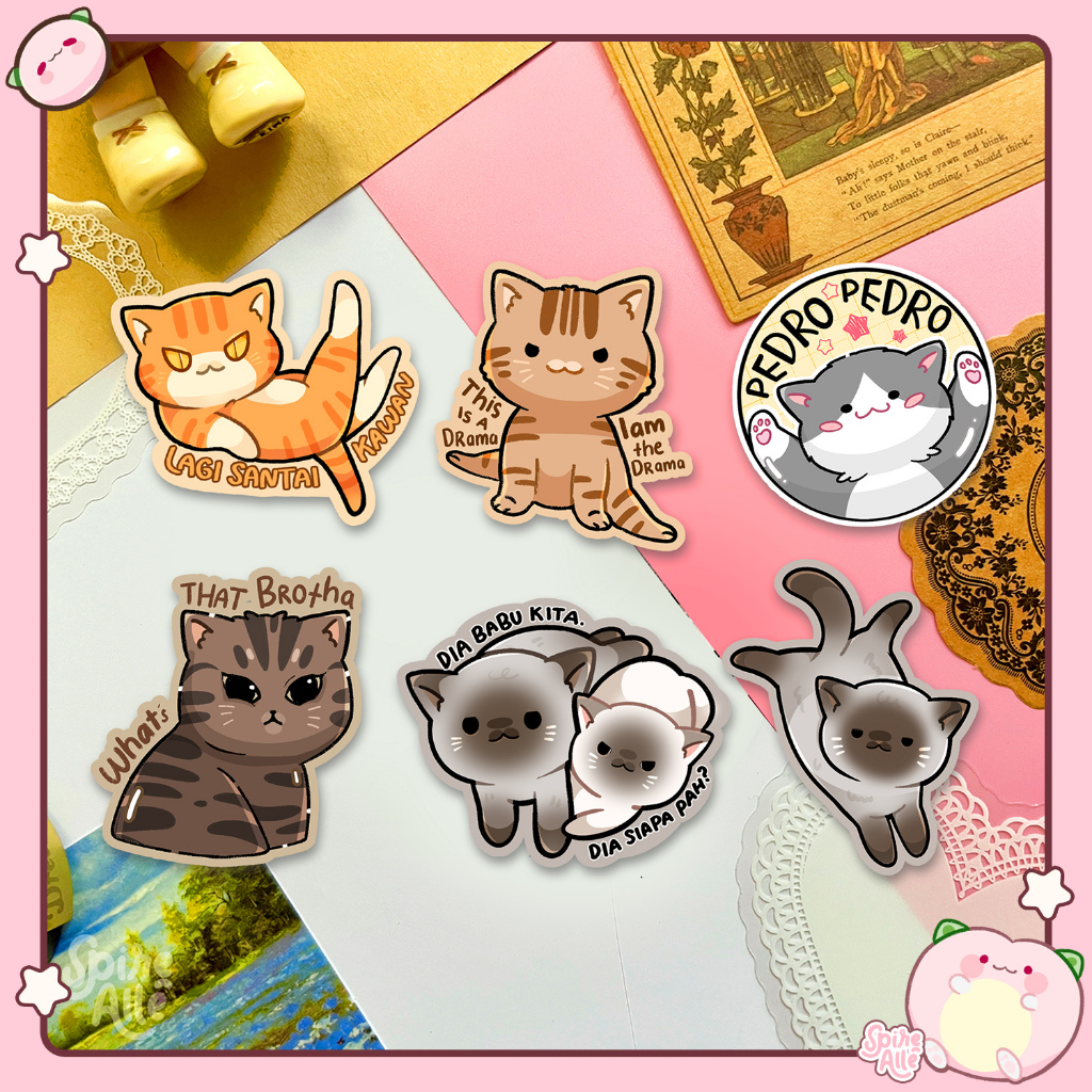 cat kucing sticker orange himalaya meme