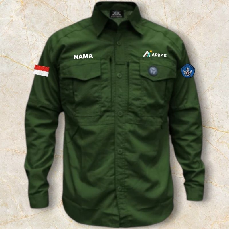 Kemeja TACTICAL ARKAS Seragam Arkas Hijau Army Panjang